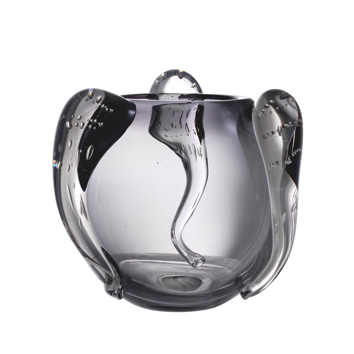 Eichholtz Sianluca Vase, Small, Gray Glass, 9.45"H (114691 YV0J041XQ1)