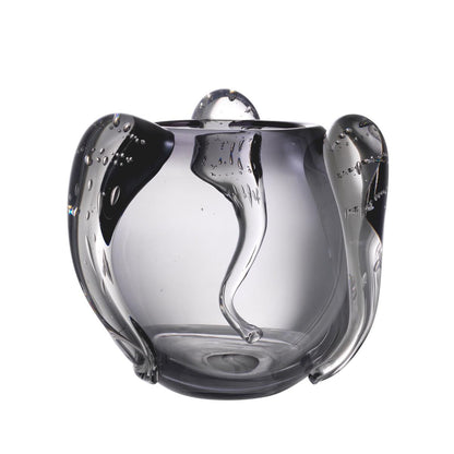 Eichholtz Sianluca Vase, Small, Gray Glass, 9.45"H (114691 YV0J041XQ1)