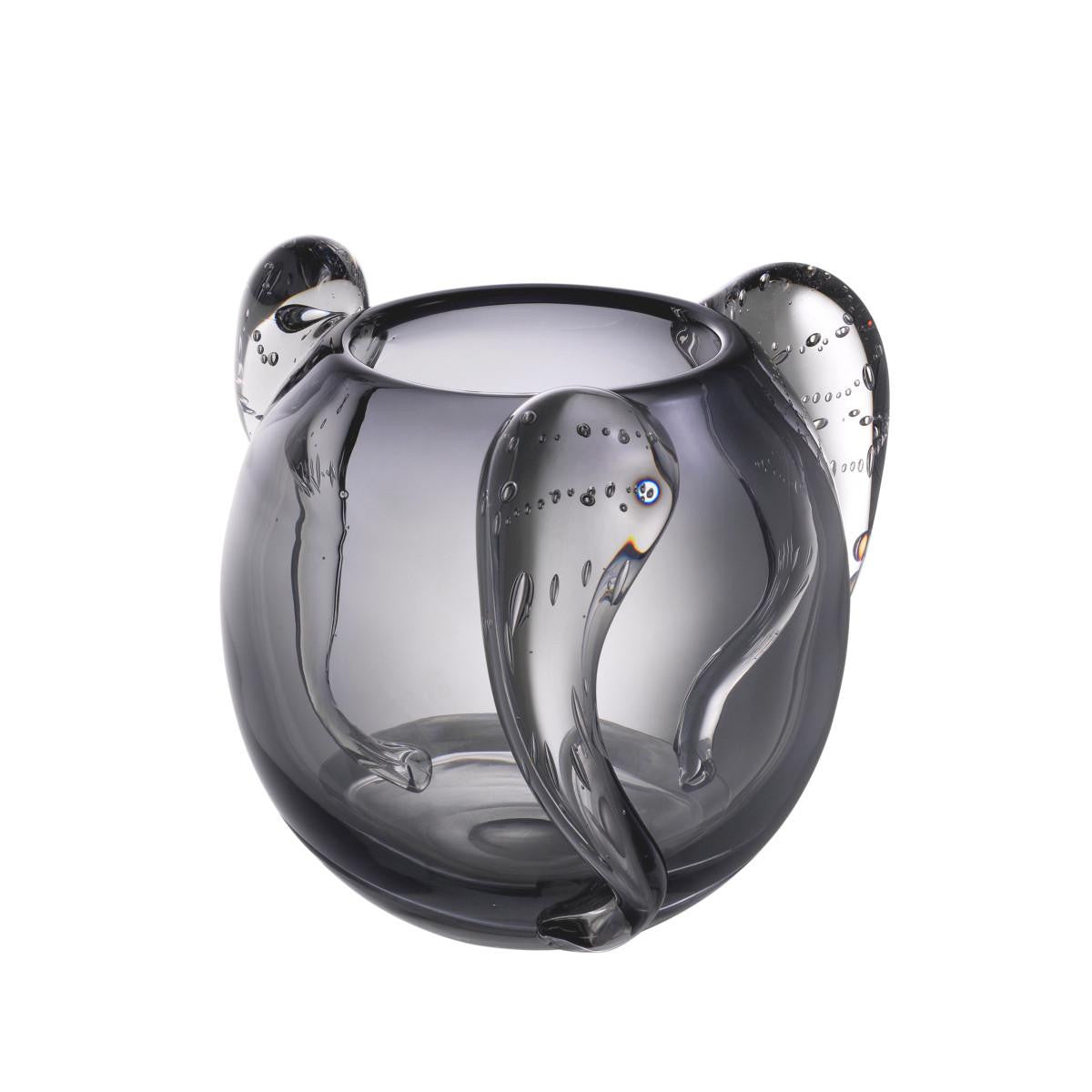 Eichholtz Sianluca Vase, Small, Gray Glass, 9.45"H (114691 YV0J041XQ1)