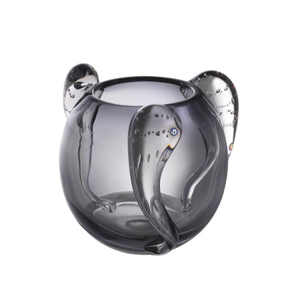 Eichholtz Sianluca Vase, Small, Gray Glass, 9.45"H (114691 YV0J041XQ1)