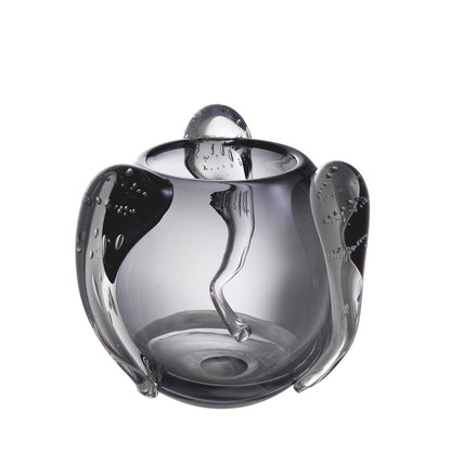 Eichholtz Sianluca Vase, Small, Gray Glass, 9.45"H (114691 YV0J041XQ1)