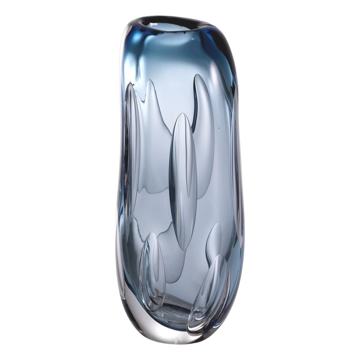 Eichholtz Sianni Vase, Medium, Blue Glass, 11.81"H (114703 YV0J041XQ3)