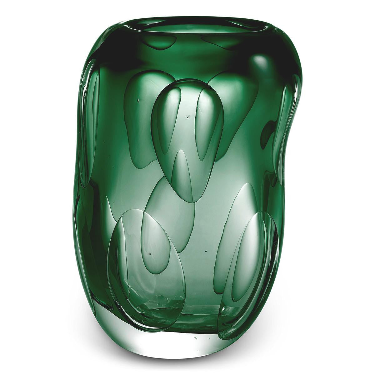 Eichholtz Sianni Vase, Small, Green Glass, 11.02"H (114704 YV0J041XQ4)