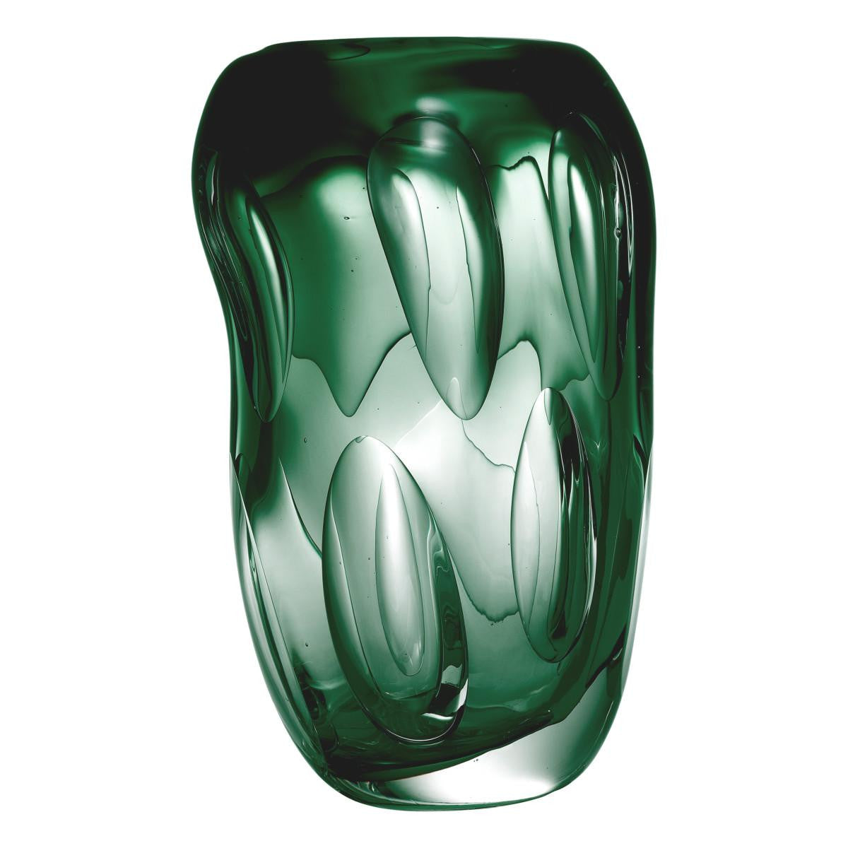 Eichholtz Sianni Vase, Small, Green Glass, 11.02"H (114704 YV0J041XQ4)