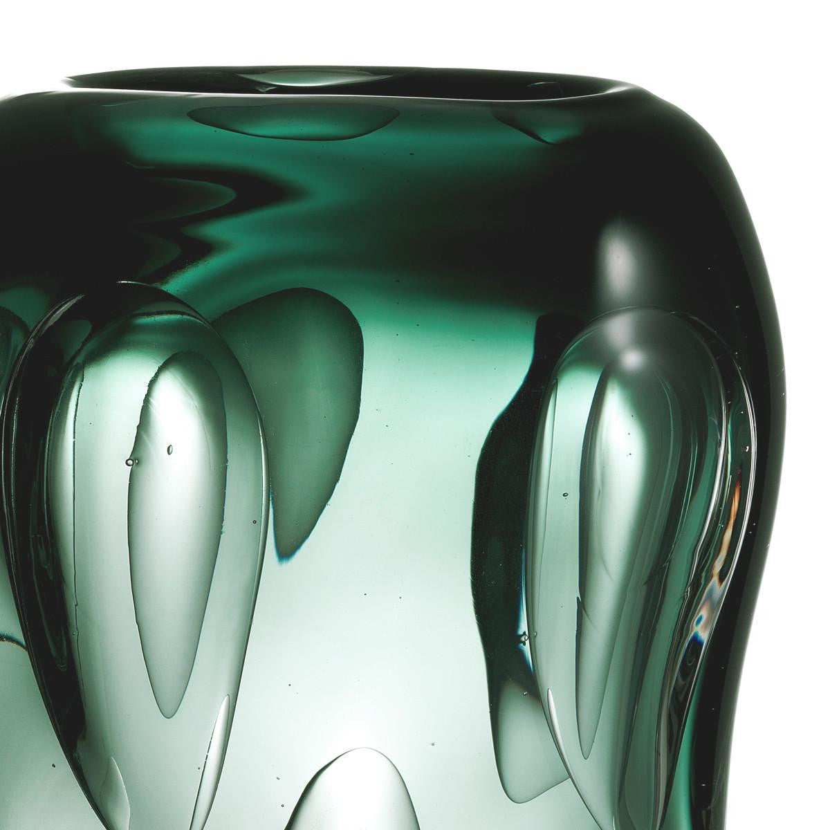 Eichholtz Sianni Vase, Small, Green Glass, 11.02"H (114704 YV0J041XQ4)