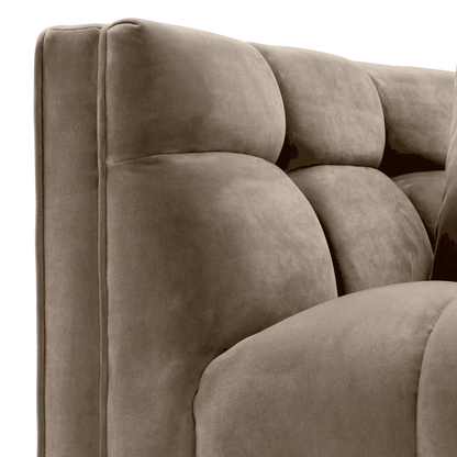 Eichholtz Sienna Armchair, Savona Greige Velvet, Black Legs, 26.77"H (A113385 YV0J03YU1K)