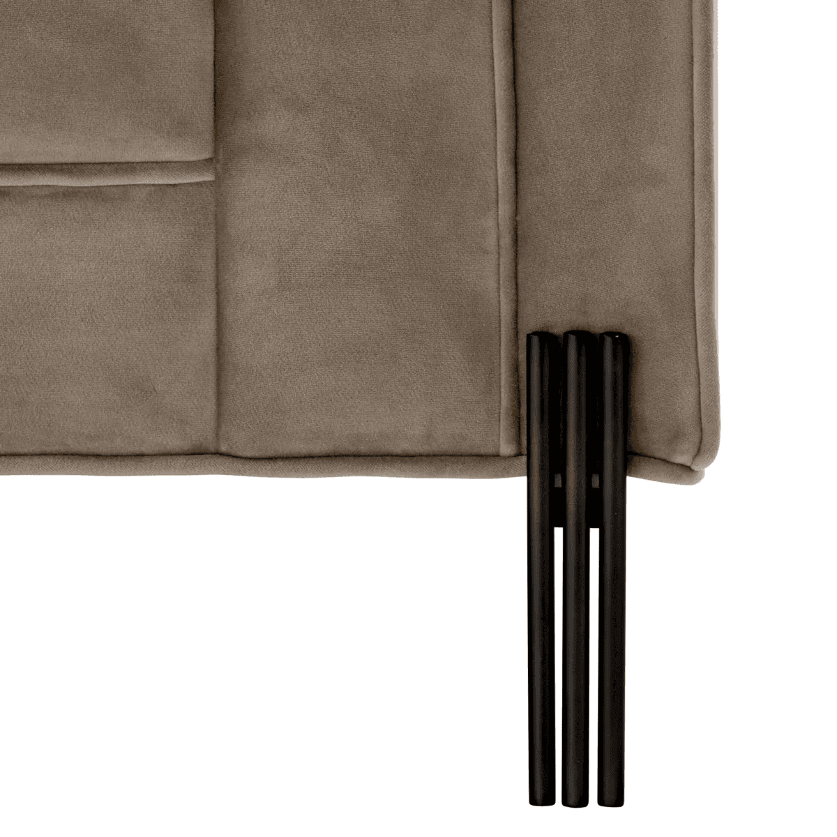 Eichholtz Sienna Armchair, Savona Greige Velvet, Black Legs, 26.77"H (A113385 YV0J03YU1K)