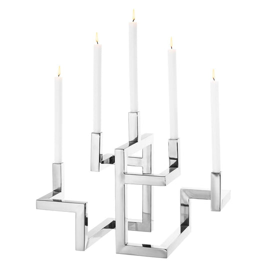 Eichholtz Skyline Candle Holder, Nickel, 21.65"W (110269 YV0J03YR58)