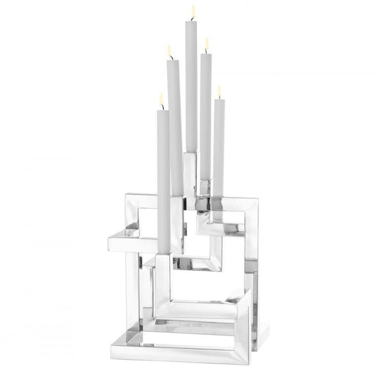 Eichholtz Skyline Candle Holder, Nickel, 21.65"W (110269 YV0J03YR58)