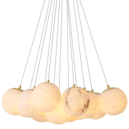 Eichholtz Sphinx Cascade Pendant, 13-Light, Antique Brass, Alabaster Shade, 26.47"W (117368UL YV0J03YV0P)