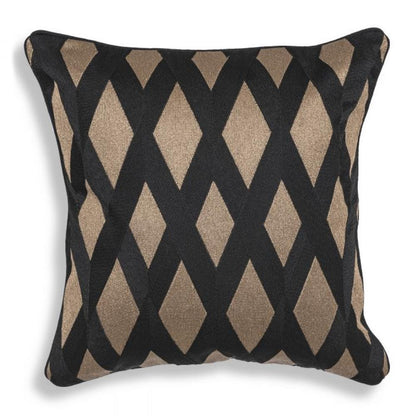 Eichholtz Splender Pillow, Square, Black, Gold, 19.69"W (115073 YV0J03YWZP)