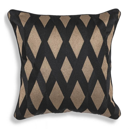 Eichholtz Splender Pillow, Square, Black, Gold, 19.69"W (115073 YV0J03YWZP)