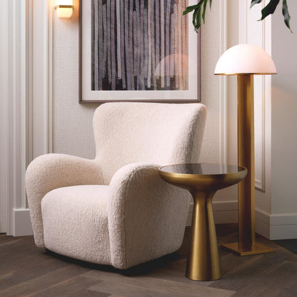 Eichholtz Svante Armchair, Brisbane Cream Fabric, Black Feet, 38.19"H (A114572 YV0J03YU1M)