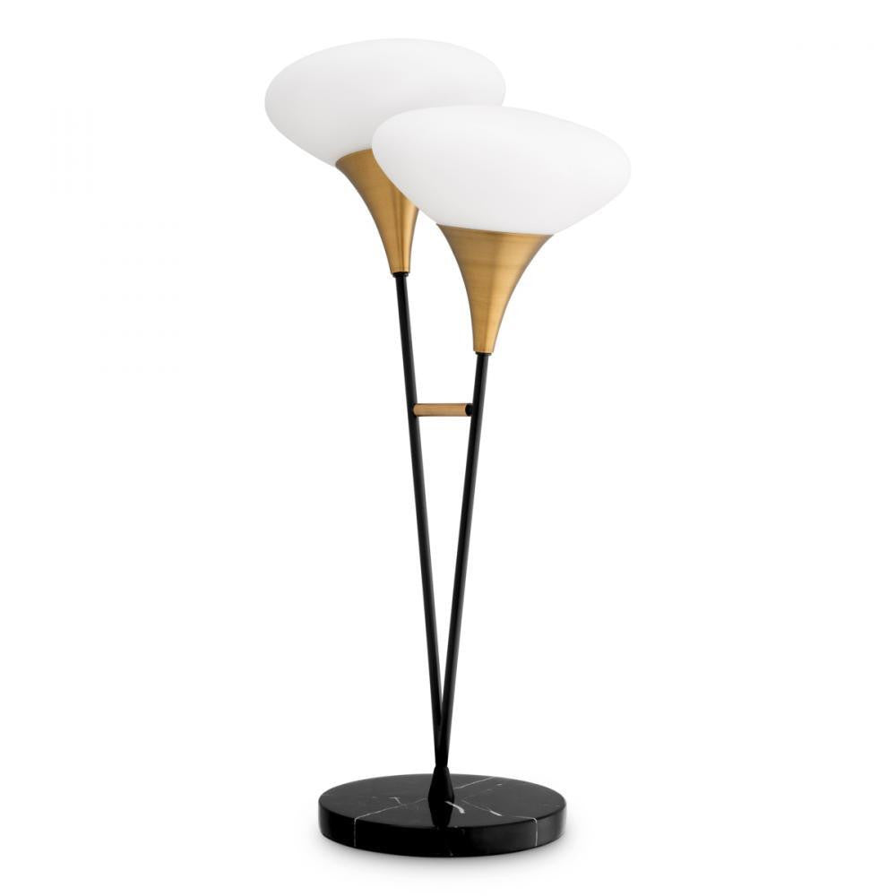 Eichholtz Table Lamp Duco Antique Brass, Black