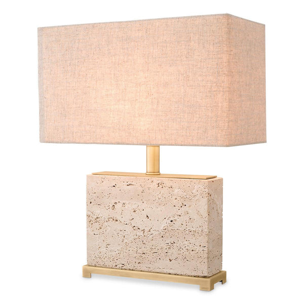 Eichholtz Table Lamp Newton S Antique Brass, White