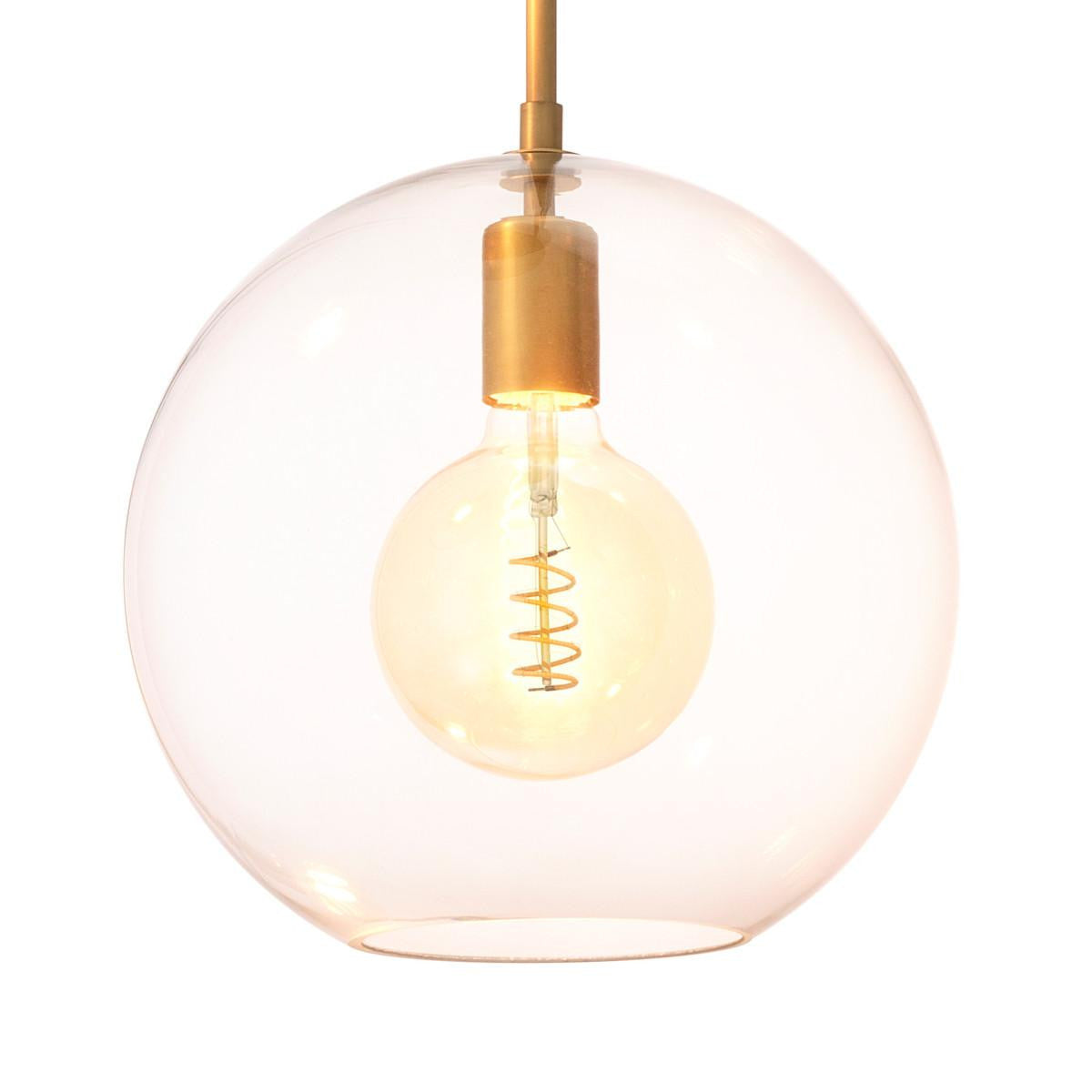 Eichholtz Tango Pendant, 3-Light, Bronze, Antique Brass, Clear Glass, 23.62"W (112633UL YV0J03YV0U)