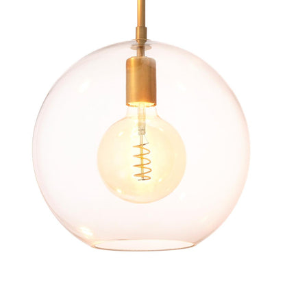 Eichholtz Tango Pendant, 3-Light, Bronze, Antique Brass, Clear Glass, 23.62"W (112633UL YV0J03YV0U)