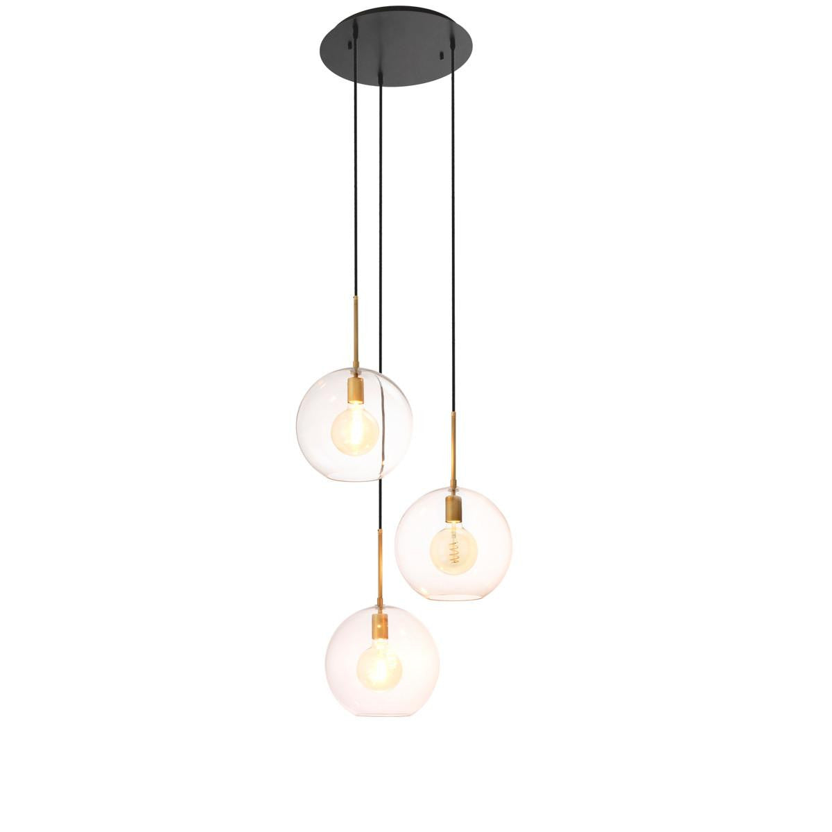 Eichholtz Tango 3 Light Pendant Bronze, Antique Brass