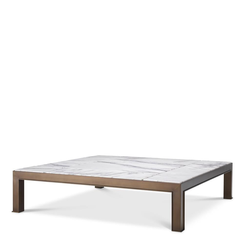 Eichholtz Tardieu Coffee Table, White Marble, Bronze, 46.85"W (114481 ), Eichholtz 114481 YV0J03YVZW