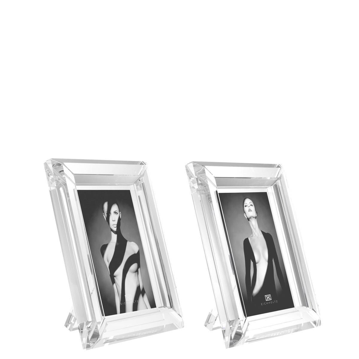 Eichholtz Theory Picture Frame, Small, Set of 2, Crystal glass, 6.3"W (112700 YV0J041RUQ)