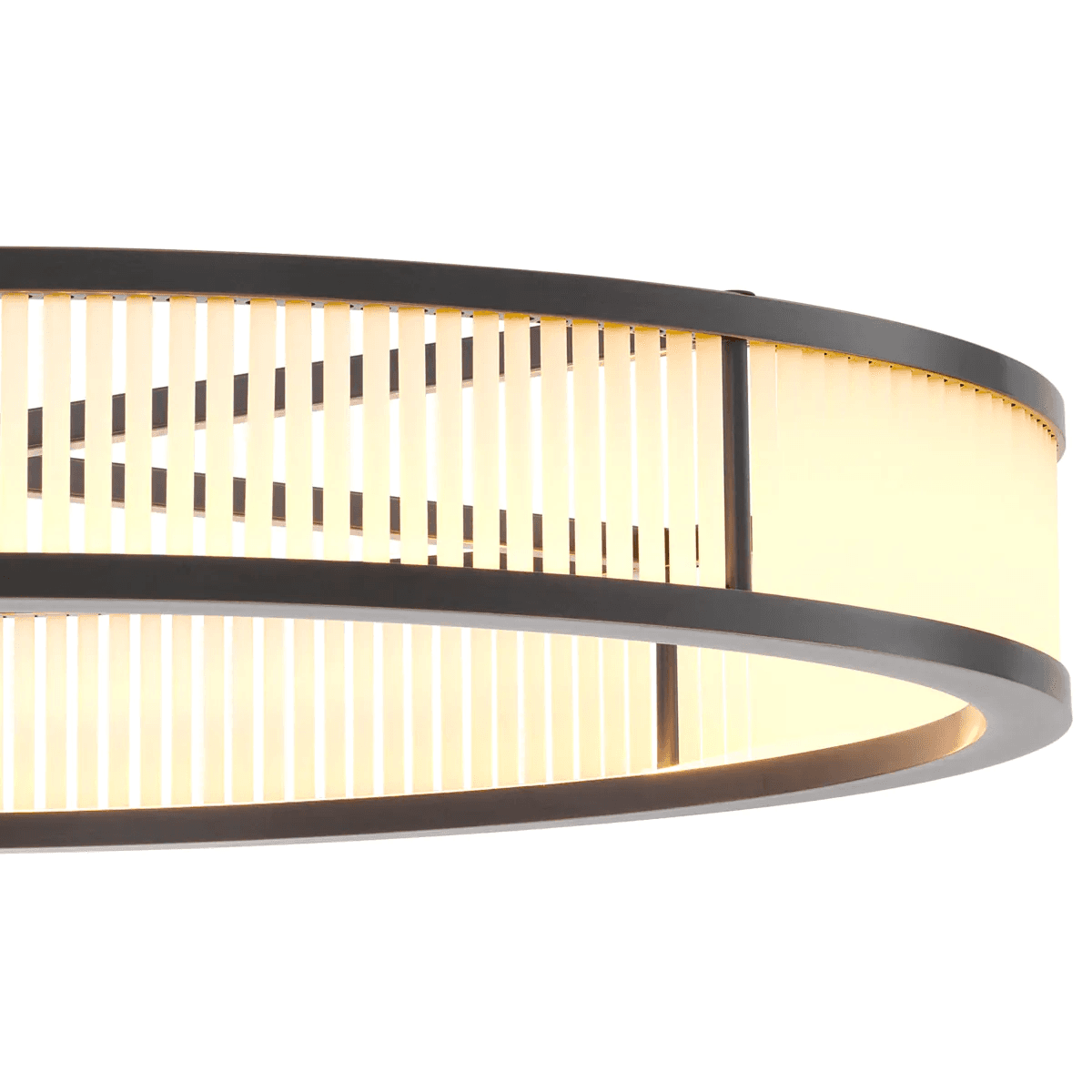Eichholtz Thibaud Chandelier, 1-Light, LED Integrated, Bronze, Frosted Glass, 35.43"W (114747UL YV0J03YV0Y)