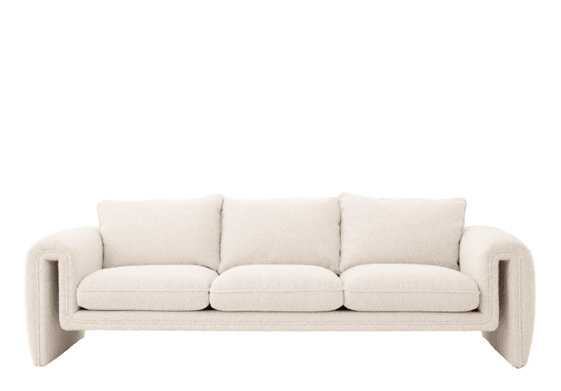 Eichholtz Tondo Sofa, Boucle Cream Fabric, 90.55"W (A115461 YV0J041VQ6)