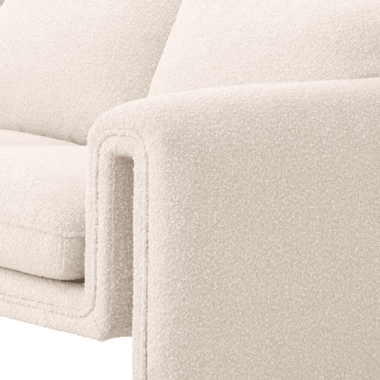 Eichholtz Tondo Sofa, Boucle Cream Fabric, 90.55"W (A115461 YV0J041VQ6)