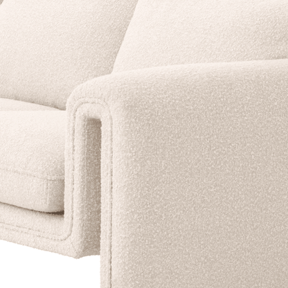 Eichholtz Tondo Sofa, Boucle Cream Fabric, 90.55"W (A115461 YV0J041VQ6)