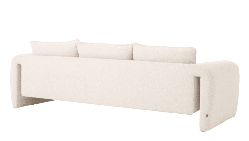Eichholtz Tondo Sofa, Boucle Cream Fabric, 90.55"W (A115461 YV0J041VQ6)