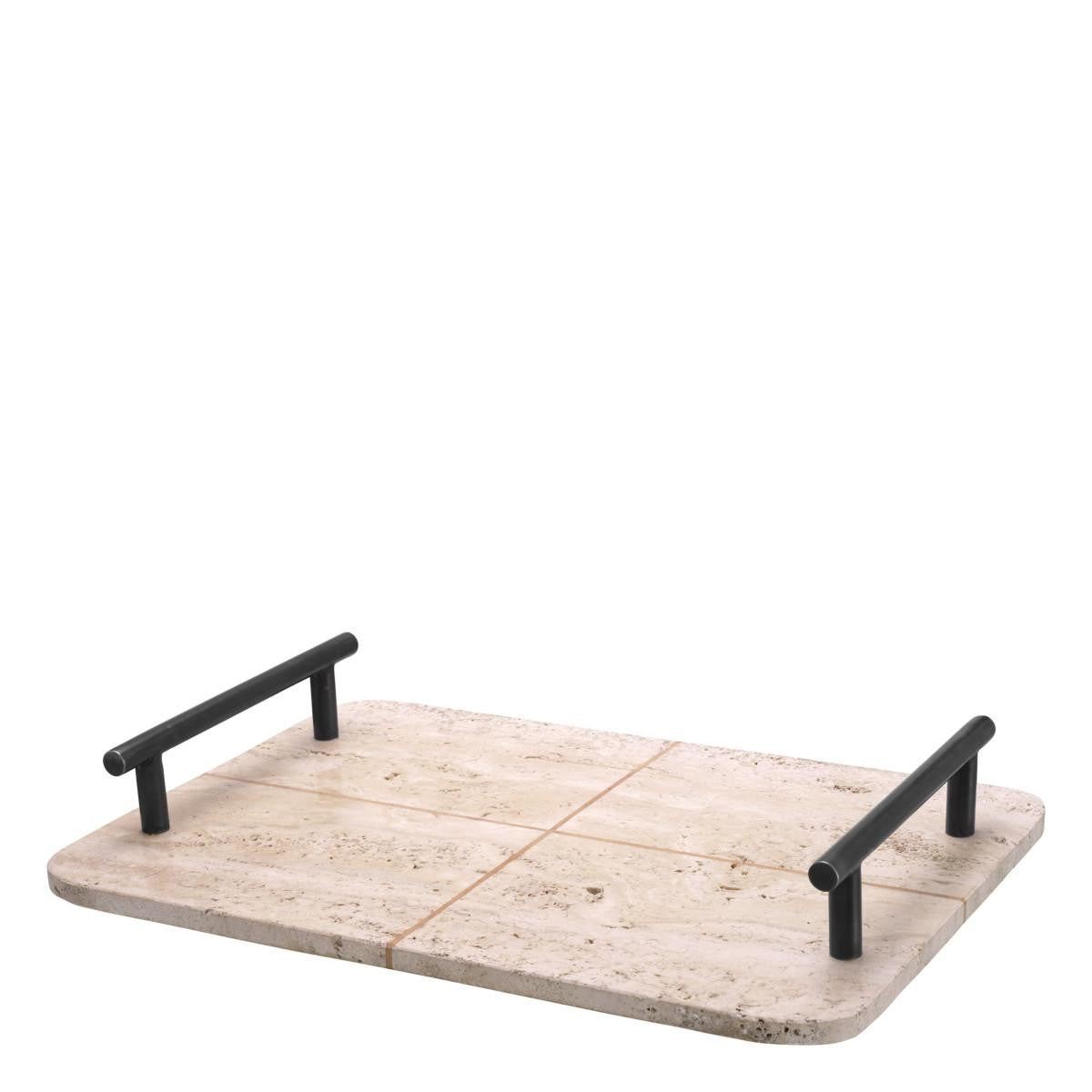 Eichholtz Ugo Tray, Travertine, Bronze, 18.9"W (116805 YV0J041WR1)