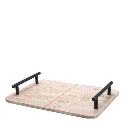 Eichholtz Ugo Tray, Travertine, Bronze, 18.9"W (116805 YV0J041WR1)