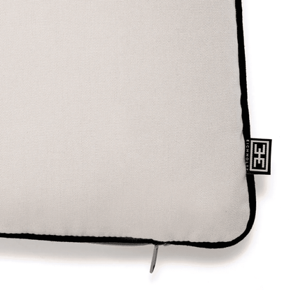 Eichholtz Universal Outdoor Back Cushion, Canvas Sunbrella, Black Piping, 16.93"W (115446 YV0J041RT7)