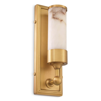 Eichholtz Valentine Wall Sconce, 1-Light, Antique Brass, Alabaster Shade, 4.92"W (116685UL YV0J041YP4)