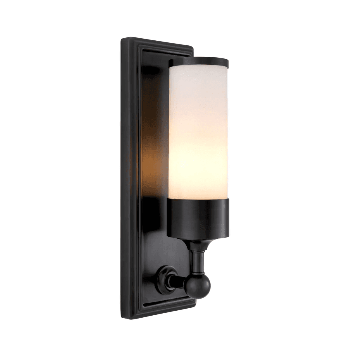 Eichholtz Valentine Wall Sconce, 1-Light, Bronze, Frosted Glass, 4.92"W (111509UL YV0J041YP5)