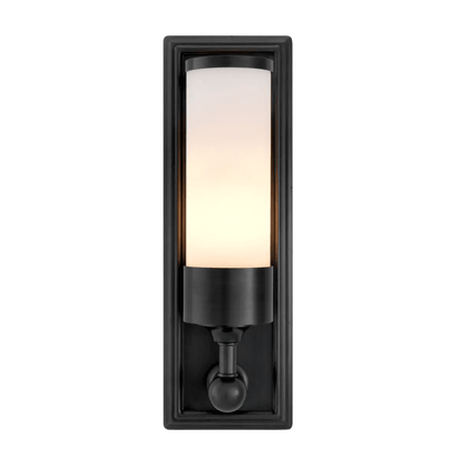 Eichholtz Valentine Wall Sconce, 1-Light, Bronze, Frosted Glass, 4.92"W (111509UL YV0J041YP5)