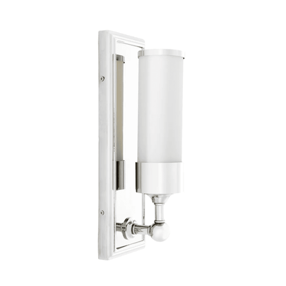 Eichholtz Valentine Wall Sconce, 1-Light, Nickel, Frosted Glass, 4.92"W (105918UL YV0J041YP6)