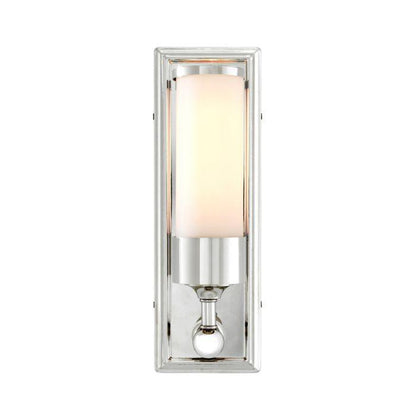 Eichholtz Valentine Wall Sconce, 1-Light, Nickel, Frosted Glass, 4.92"W (105918UL YV0J041YP6)