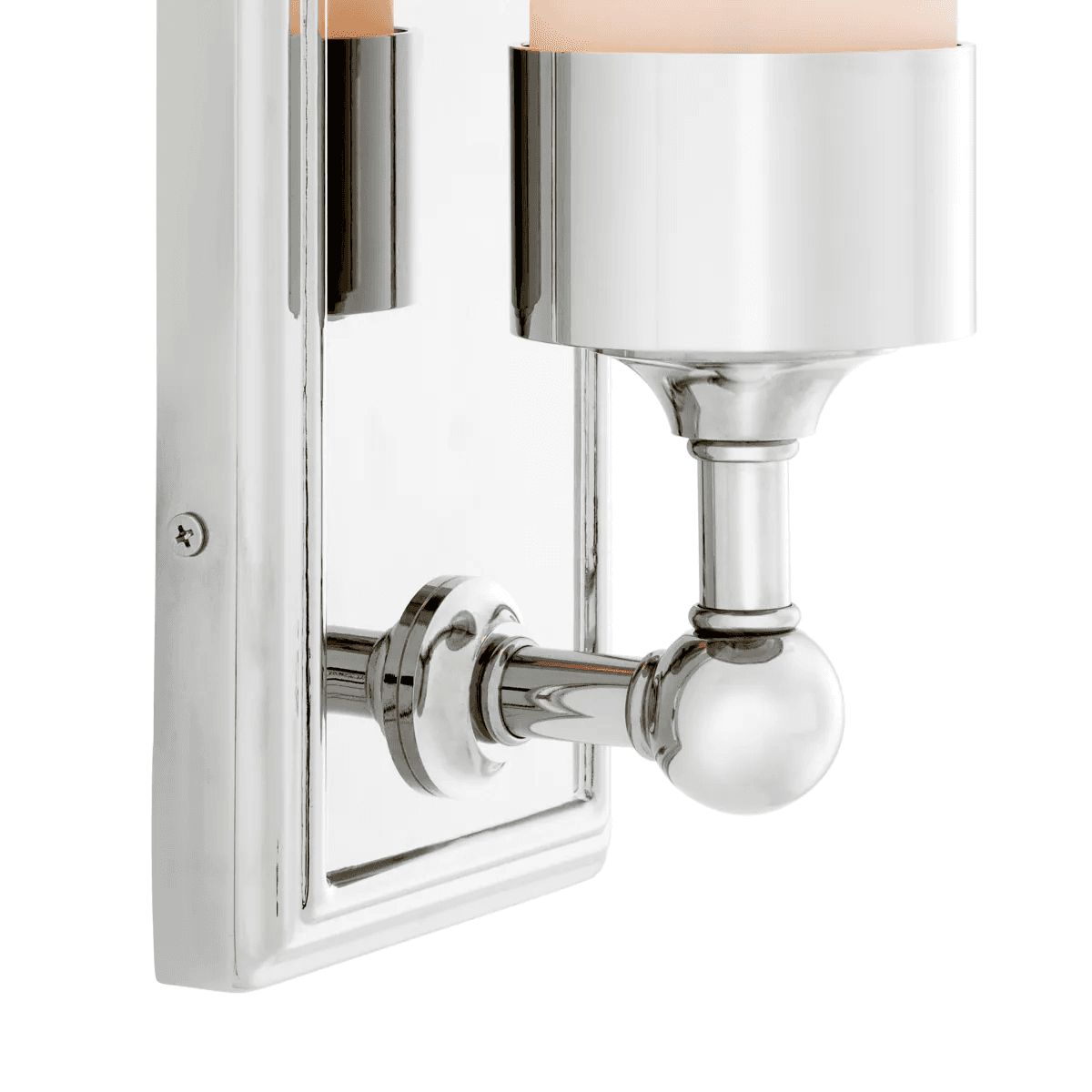 Eichholtz Valentine Wall Sconce, 1-Light, Nickel, Frosted Glass, 4.92"W (105918UL YV0J041YP6)
