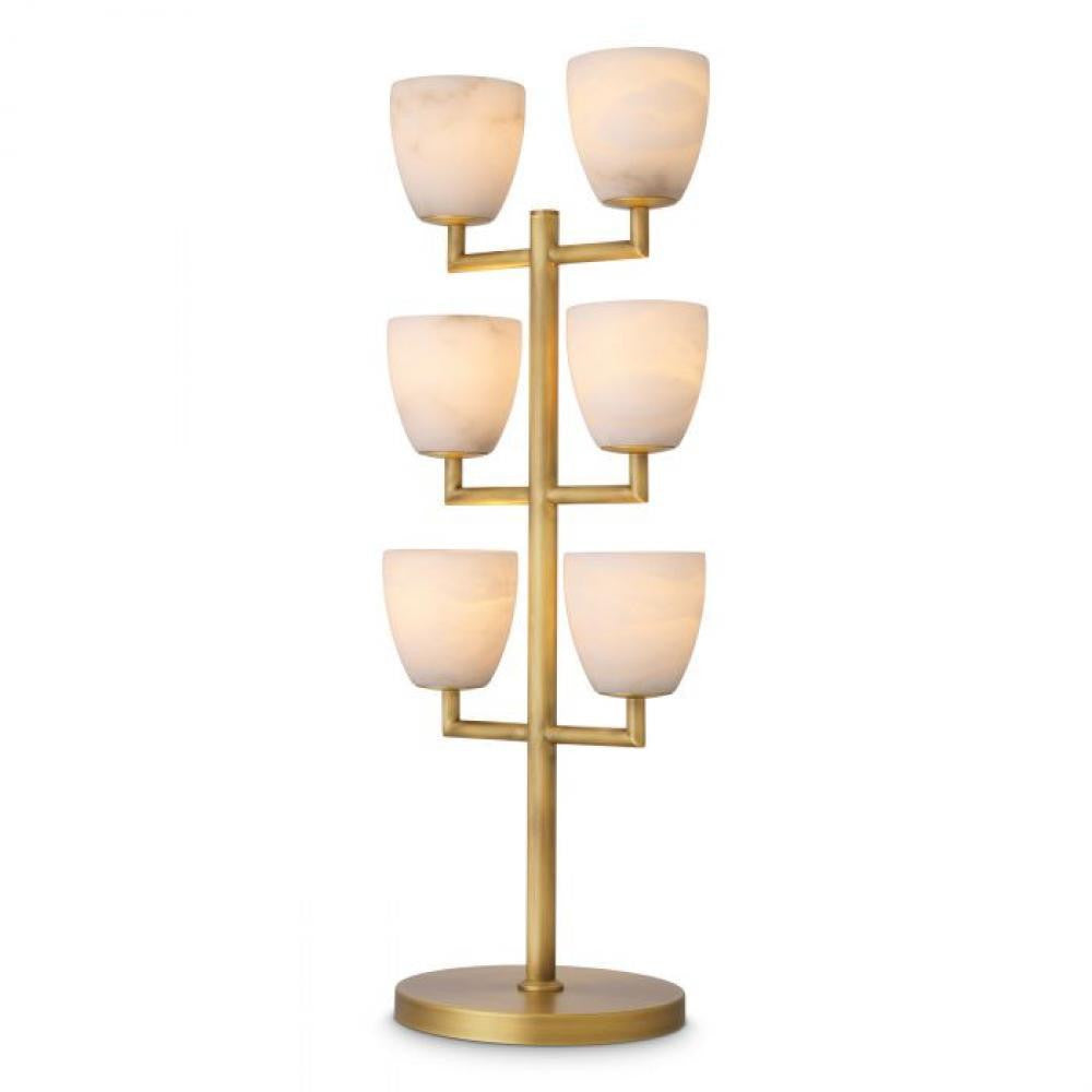 Eichholtz Valerius Table Lamp Antique Brass, Alabaster