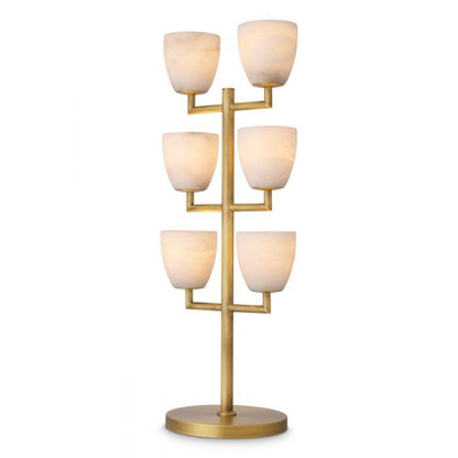 Eichholtz Valerius Table Lamp Antique Brass, Alabaster