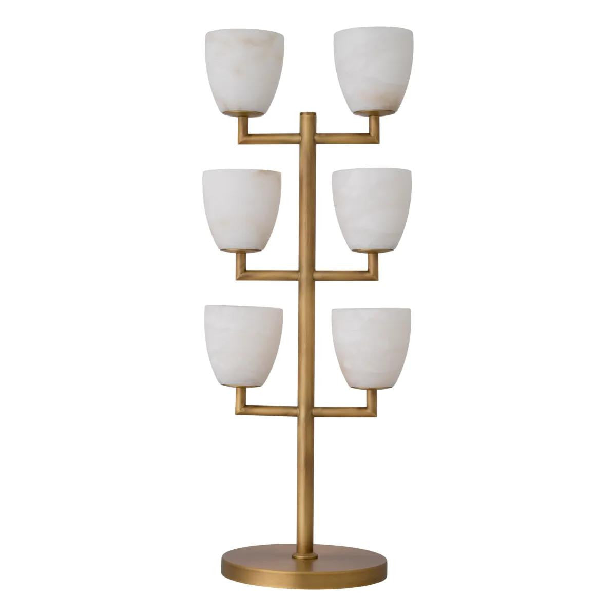 Eichholtz Valerius Table Lamp, 6-Light, Antique Brass, Alabaster Shade, 31.89"H (116279UL ), Eichholtz 116279UL YV0J041WNR