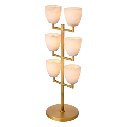 Eichholtz Valerius Table Lamp, 6-Light, Antique Brass, Alabaster Shade, 31.89"H (116279UL ), Eichholtz 116279UL YV0J041WNR