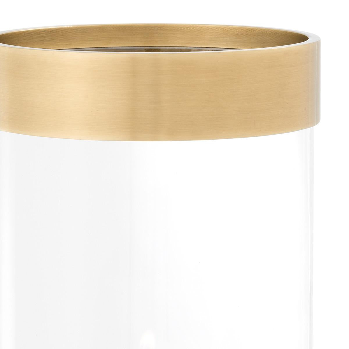 Eichholtz Vertex Hurricane, Large, Clear Glass, Antique Brass, 8.07"W (113272 YV0J03YYYD)