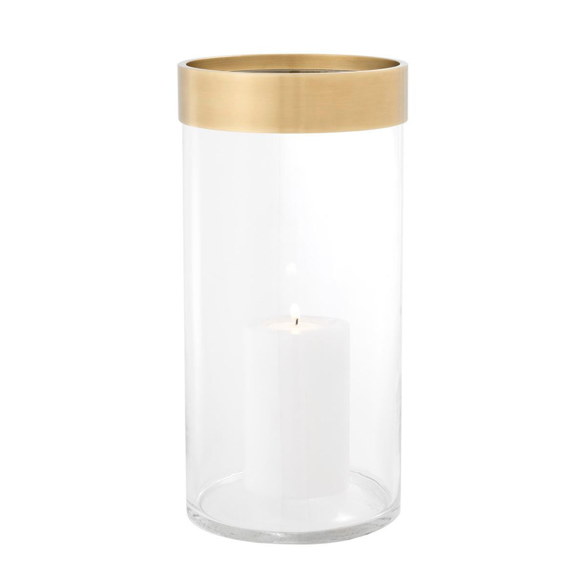 Eichholtz Vertex Hurricane, Large, Clear Glass, Antique Brass, 8.07"W (113272 YV0J03YYYD)
