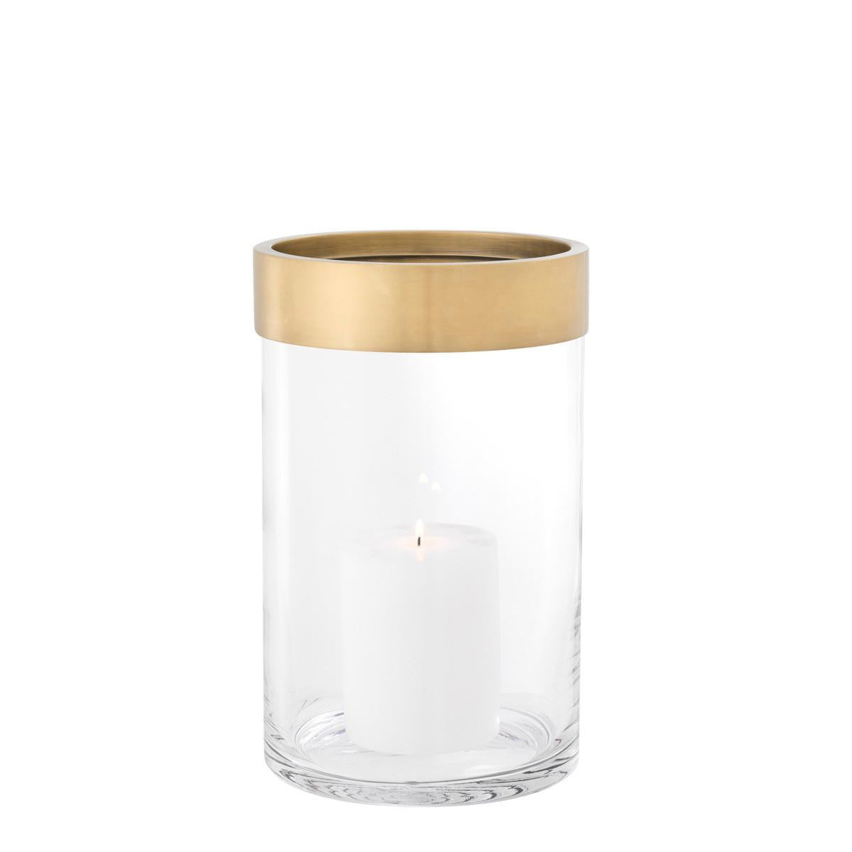 Eichholtz Vertex Hurricane, Small, Clear Glass, Antique Brass, 7.87"W (113426 YV0J03YYYE)