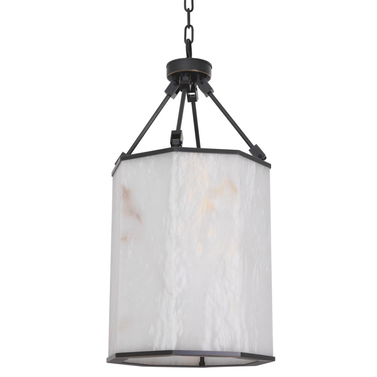 Eichholtz Victoire Pendant, 1-Light, Small, Bronze, Alabaster Shade, 13.78"W (114775UL YV0J03YYZ3)