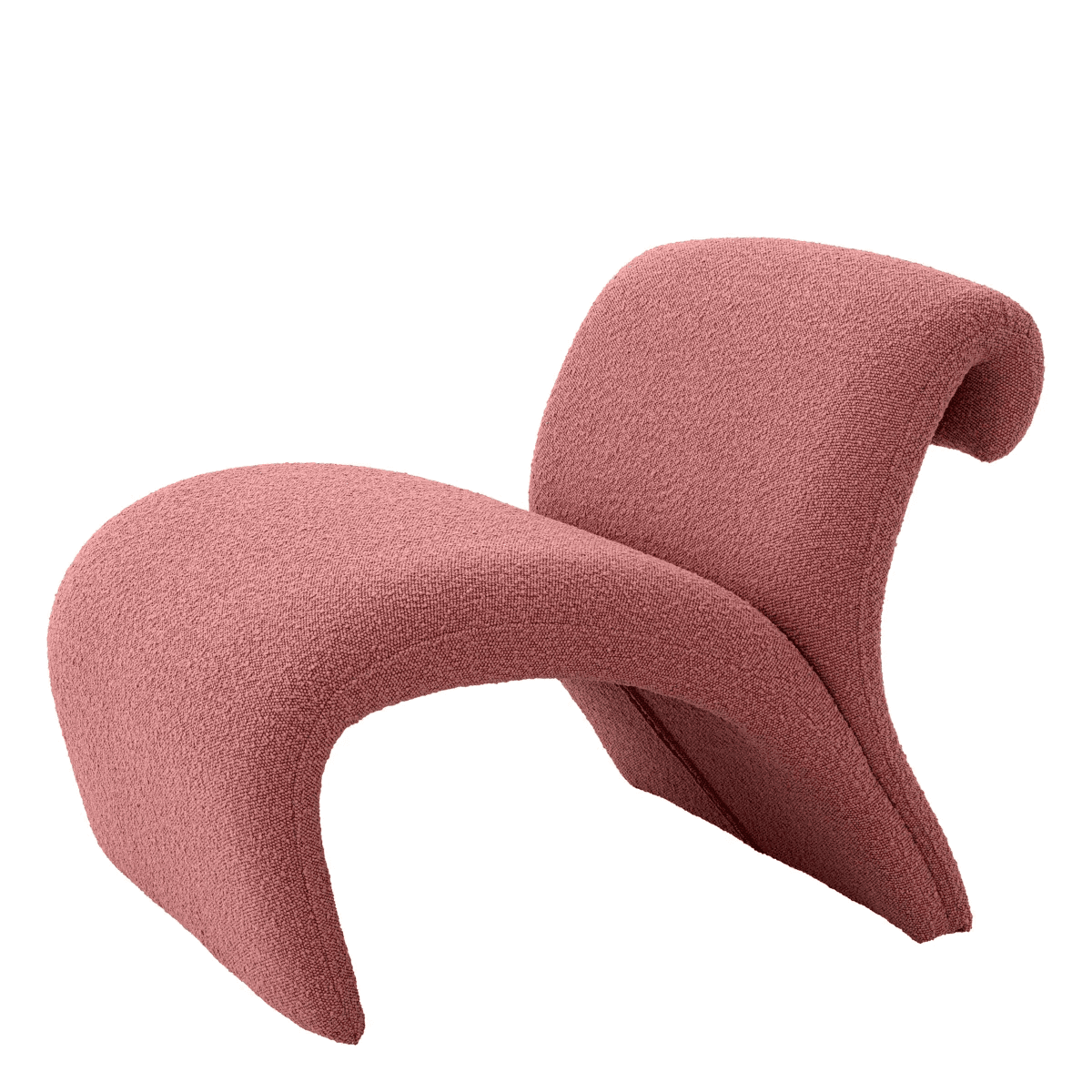 Eichholtz Vignola Armchair, Boucle Rose Fabric, 26.38"H (A117130 YV0J03YU1X)