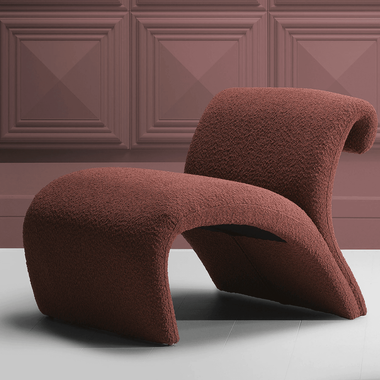 Eichholtz Vignola Armchair, Boucle Rouge Fabric, 26.38"H (A117131 YV0J03YU1Y)