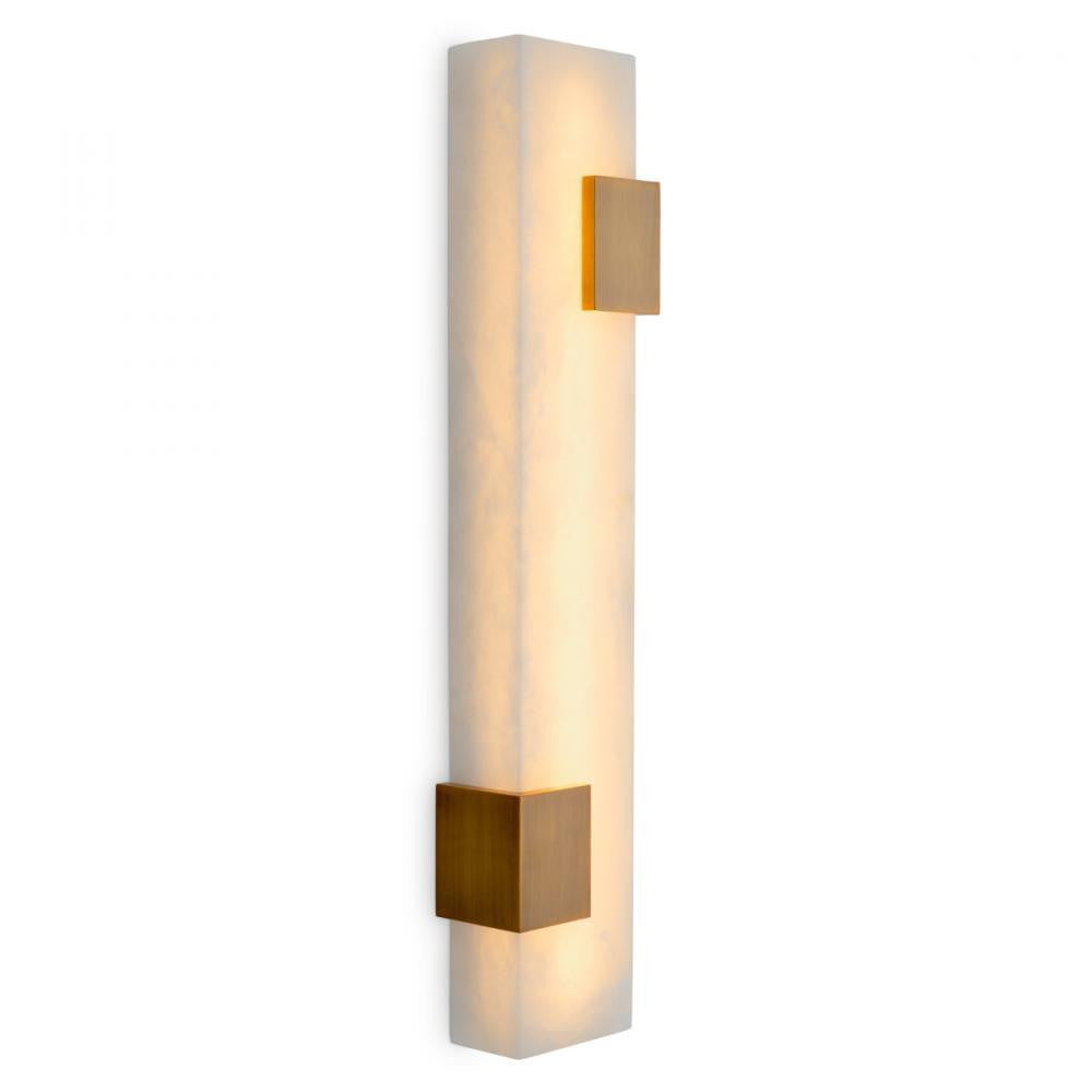 Eichholtz Wall Lamp Furore Alabaster, Antique Brass