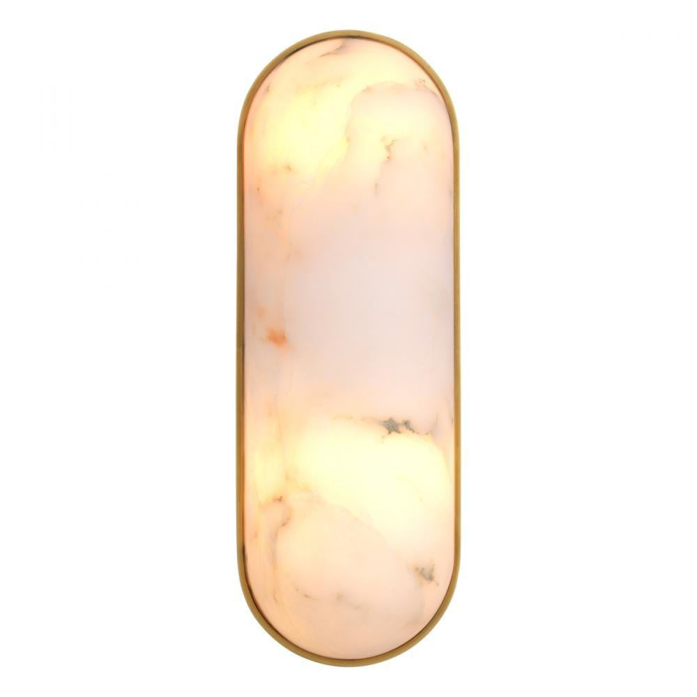 Eichholtz Wall Lamp Sumo Alabaster, Antique Brass